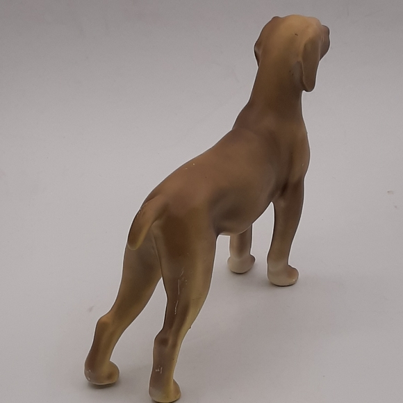 Vintage Matte Sandy Brown Lab Dog Stoic Figure Japan Porcelain - Picture 6 of 9